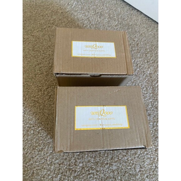 12 pack 4" Clear Acrylic Stand - 3mm Slot Wedding Sign Holders NIB - Picture 11 of 12